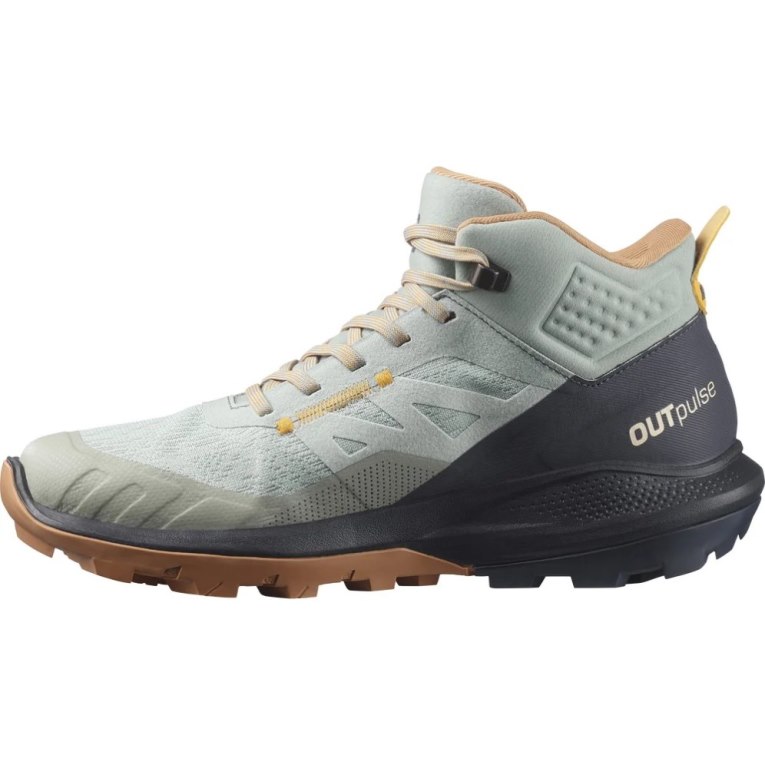 Botas Montaña Salomon Outpulse Mid GTX Mujer Verde Menta Negros | MX PASF214